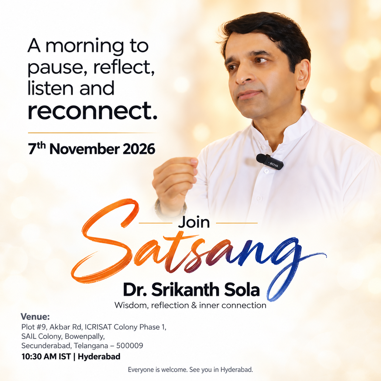 Satsang with Dr Srikanth Sola