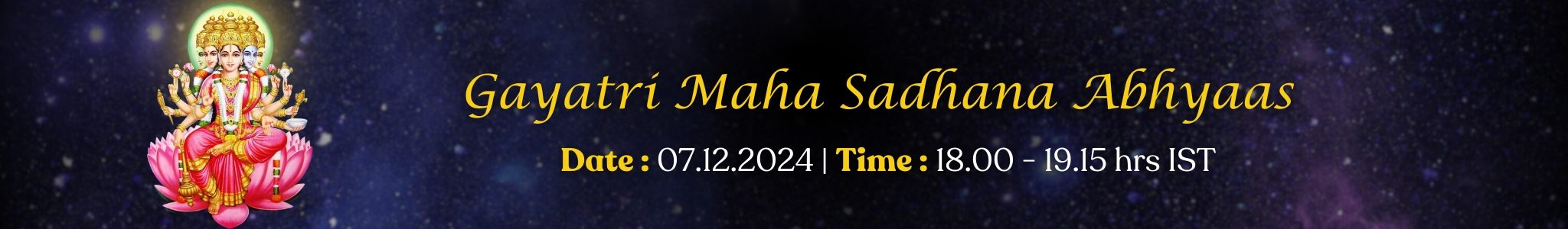 Gayatri Maha Sadhana banner